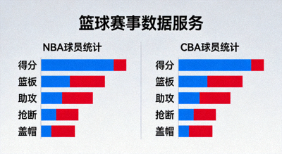 篮球赛事数据服务 NBA CBA 球员统计